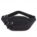 Men's Unisex Bum Bag Messenger Bag Fanny Pack PU Leather Canvas Zipper Solid Color Outdoor Blue Black Gray Purple