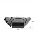Men's Unisex Bum Bag Messenger Bag Fanny Pack PU Leather Canvas Zipper Solid Color Outdoor Blue Black Gray Purple