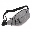 Men's Unisex Bum Bag Messenger Bag Fanny Pack PU Leather Canvas Zipper Solid Color Outdoor Blue Black Gray Purple
