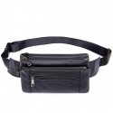 Men's Bum Bag Fanny Pack Mobile Phone Bag Sling Shoulder Bag Nappa Leather Cowhide Zipper Daily Black Brown Coffee