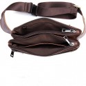 Men's Bum Bag Fanny Pack Mobile Phone Bag Sling Shoulder Bag Nappa Leather Cowhide Zipper Daily Black Brown Coffee