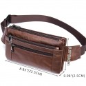 Men's Bum Bag Fanny Pack Mobile Phone Bag Sling Shoulder Bag Nappa Leather Cowhide Zipper Daily Black Brown Coffee