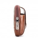 captain bull bullcaptain mobile phone small pocket men's multi-functional first layer cowhide horizontal and vertical style belt bag