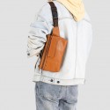 Men's Unisex Bum Bag Messenger Bag Fanny Pack Cowhide Zipper Daily Outdoor Dark Brown Black Yellow