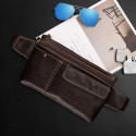 Men's Unisex Bum Bag Messenger Bag Fanny Pack Cowhide Zipper Daily Outdoor Dark Brown Black Yellow