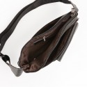 Men's Unisex Bum Bag Messenger Bag Fanny Pack Cowhide Zipper Daily Outdoor Dark Brown Black Yellow