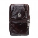 Men's Bum Bag Fanny Pack Mobile Phone Bag Sling Shoulder Bag Nappa Leather Cowhide Zipper Daily Office & Career Black Brown Coffee