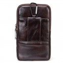 Men's Bum Bag Fanny Pack Mobile Phone Bag Sling Shoulder Bag Nappa Leather Cowhide Zipper Daily Office & Career Black Brown Coffee