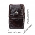 Men's Bum Bag Fanny Pack Mobile Phone Bag Sling Shoulder Bag Nappa Leather Cowhide Zipper Daily Office & Career Black Brown Coffee
