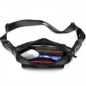 Men's Bum Bag Fanny Pack Wallet Sling Shoulder Bag Sheepskin Zipper Daily Black