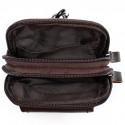 Men's Messenger Bag Fanny Pack Mobile Phone Bag Crossbody Bag Nappa Leather Cowhide Zipper Daily Brown Coffee