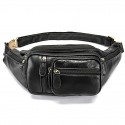 Men's Bum Bag Messenger Bag Fanny Pack Nappa Leather Cowhide Zipper Daily Blue Black Brown Coffee