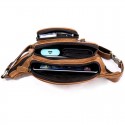 Men's Bum Bag Messenger Bag Fanny Pack Nappa Leather Cowhide Zipper Daily Blue Black Brown Coffee