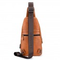 Men's Unisex Retro Sling Shoulder Bag Nappa Leather Zipper Plain Vintage Daily Going out Black Brown
