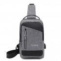 Men's Unisex Sling Shoulder Bag Oxford Cloth Zipper Solid Color Geometric Daily Outdoor Section two solid color gray Section Two Solid Blue One color matching gray One color matching blue