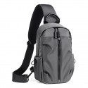 Men's Unisex Sling Shoulder Bag Nylon Zipper Solid Color Daily Office & Career Black Blue Grey