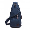 Men's 2022 Sling Shoulder Bag Canvas Zipper Plain Daily Sports Blue Black Army Green Khaki
