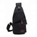 Men's 2022 Sling Shoulder Bag Canvas Zipper Plain Daily Sports Blue Black Army Green Khaki