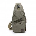 Men's 2022 Sling Shoulder Bag Canvas Zipper Plain Daily Sports Blue Black Army Green Khaki