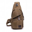 Men's 2022 Sling Shoulder Bag Canvas Zipper Plain Daily Sports Blue Black Army Green Khaki