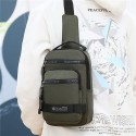 Men's Sling Shoulder Bag Oxford Cloth Zipper Solid Color Daily Going out Green Black Blue Gray