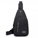Men's 2022 Sling Shoulder Bag Oxford Cloth Zipper Plain Daily Sports Black Dark Blue Light Gray