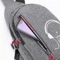 Men's Messenger Bag Sling Shoulder Bag Chest Bag Daily Blue Black Gray Red