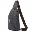 Men's Retro Canvas Bag Sling Shoulder Bag Canvas Zipper Solid Colored Daily Going out Blue Black Gray Army Green