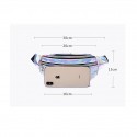 Women's Fanny Pack Sling Shoulder Bag PU Leather Zipper Vintage Daily Office & Career Blue Purple Silver