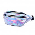 Women's Fanny Pack Sling Shoulder Bag PU Leather Zipper Vintage Daily Office & Career Blue Purple Silver
