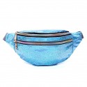 Women's Fanny Pack Sling Shoulder Bag PU Leather Zipper Vintage Daily Office & Career Blue Purple Silver