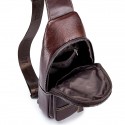 Chest bag men's leather chest bag head leather casual men's Messenger Bag Shoulder Bag