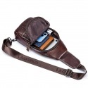 Chest bag men's leather chest bag head leather casual men's Messenger Bag Shoulder Bag