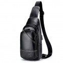 Chest bag men's leather chest bag head leather casual men's Messenger Bag Shoulder Bag