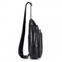 Chest bag men's leather chest bag head leather casual men's Messenger Bag Shoulder Bag