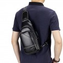 Chest bag men's leather chest bag head leather casual men's Messenger Bag Shoulder Bag