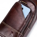 Chest bag men's leather chest bag head leather casual men's Messenger Bag Shoulder Bag