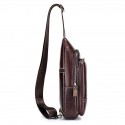 Chest bag men's leather chest bag head leather casual men's Messenger Bag Shoulder Bag
