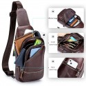 Chest bag men's leather chest bag head leather casual men's Messenger Bag Shoulder Bag