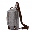 Men's Retro Canvas Bag Sling Shoulder Bag Canvas Zipper Plain Daily Going out Wine Black Gray Army Green