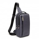 Men's Retro Sling Shoulder Bag Oxford Cloth Zipper Plain Daily Going out Black Gray