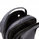 Men's Retro Sling Shoulder Bag Oxford Cloth Zipper Plain Daily Going out Black Gray