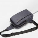 Men's Retro Sling Shoulder Bag Oxford Cloth Zipper Plain Daily Going out Black Gray