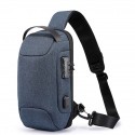 Men's Sling Shoulder Bag Oxford Cloth Zipper Solid Color Daily Going out Black Army Green Royal Blue Rainbow