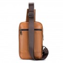 Men's Sling Bags Crossbody Bag Nappa Leather Zipper Solid Color Daily Going out Black Brown