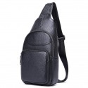 Men's Retro Messenger Bag Messenger Bag Sling Shoulder Bag Nappa Leather Cowhide Zipper Daily Black