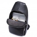 Men's Retro Messenger Bag Messenger Bag Sling Shoulder Bag Nappa Leather Cowhide Zipper Daily Black
