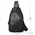 Men's Retro Sling Bags Sling Shoulder Bag Crossbody Bag Nappa Leather Cowhide Zipper Daily Black