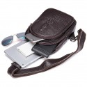 Men's Retro Leather Bag Sling Bags Wallet Sling Shoulder Bag Crossbody Bag Sheepskin Zipper Crocodile Daily Black Coffee