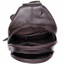 Men's Retro Leather Bag Sling Bags Wallet Sling Shoulder Bag Crossbody Bag Sheepskin Zipper Crocodile Daily Black Coffee